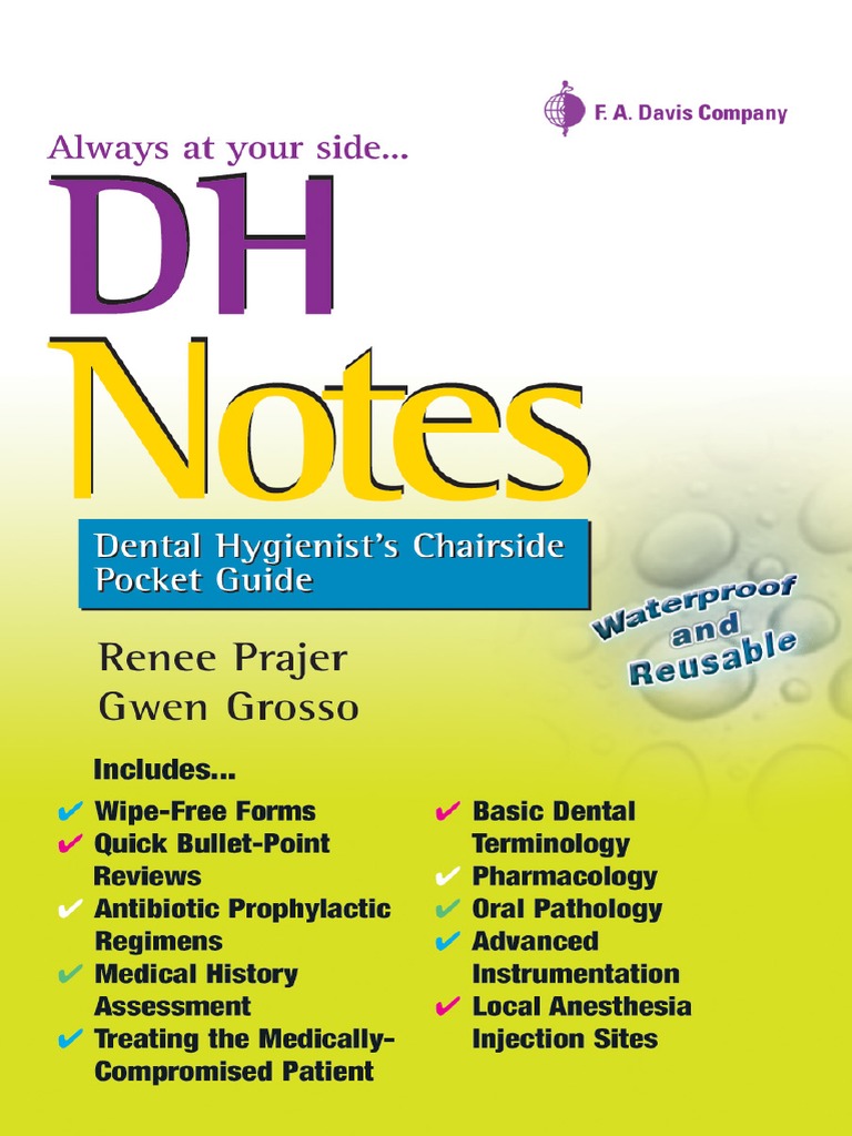 DH Notes Dental Hygienist’s Chairside Pocket Guide Angina de pecho Resucitación cardiopulmonar