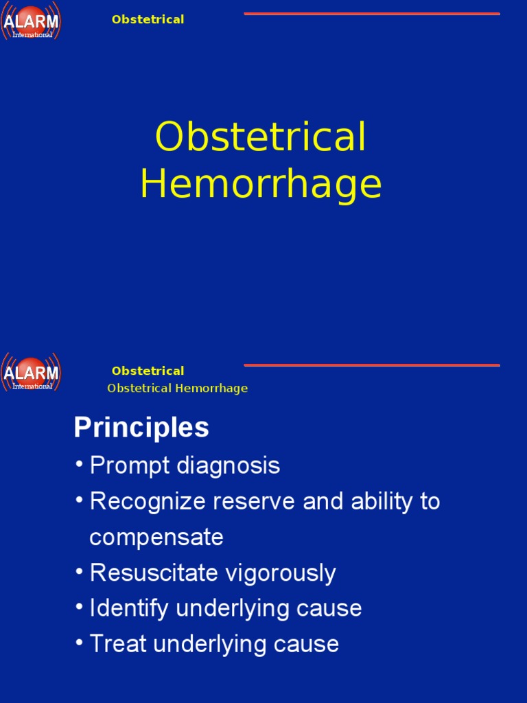 Obstetrical Hemorrhage Management Guide | PDF | Childbirth | Fetus