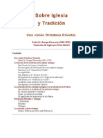 Sobre La Iglesia y La Tradición Florovsky