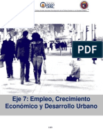 Eje 7 Empleo, Crecimiento Económico y Desarrollo Urbano