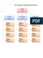 (Business Name) Company Organizational Chart: President