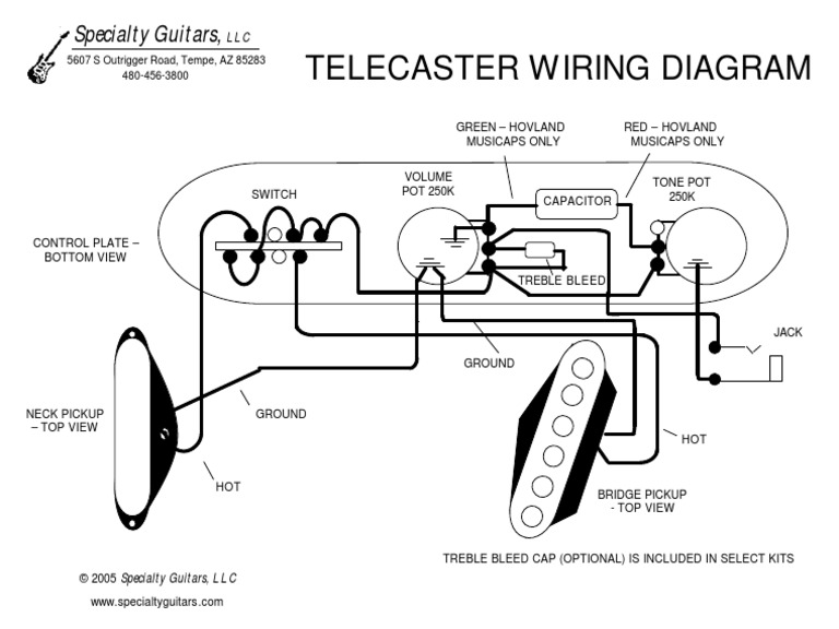 Telecaster Wiring Diagram | PDF