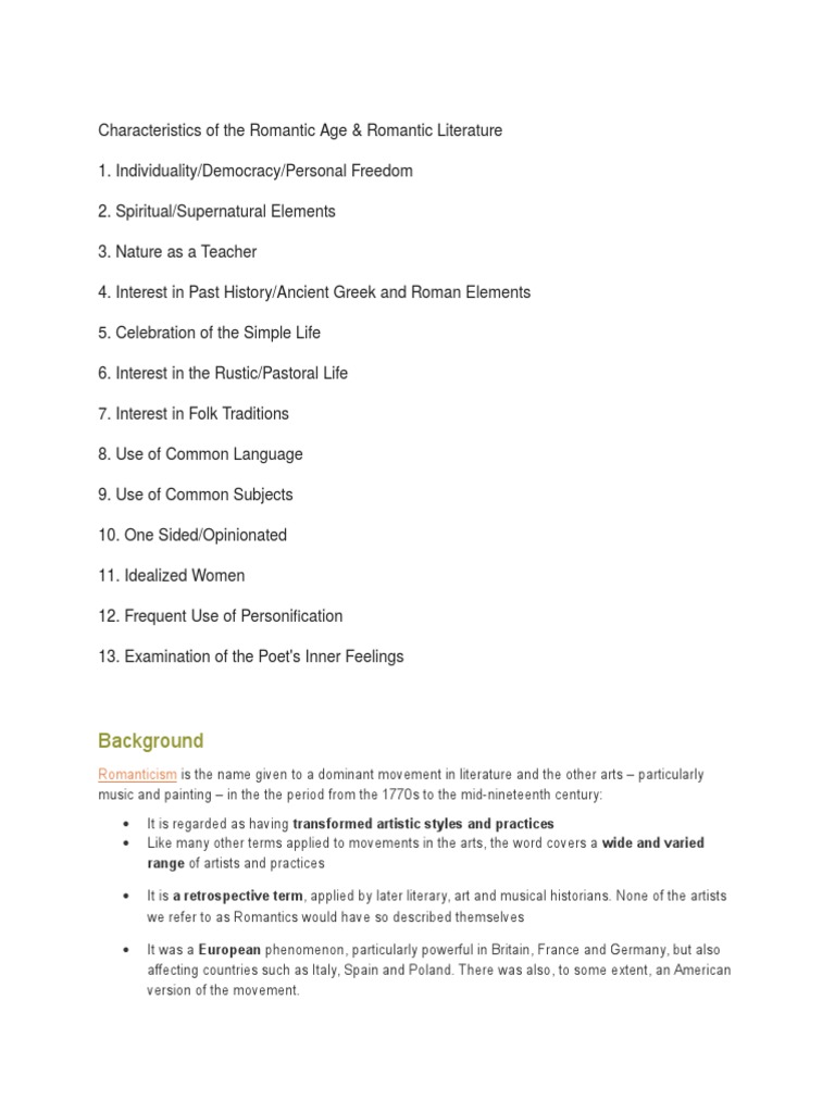 Exploring the Key Characteristics and Influential Figures of the ...