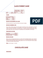 Black Forest Cake: Ingredients