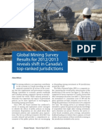 Global Mining Survey Results for 2012 2013 Reveals Shift