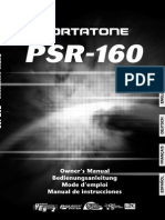 Yamaha Audio - PSR160 - Electronic Keyboards (PortaTone - PortaSound) Manual PDF