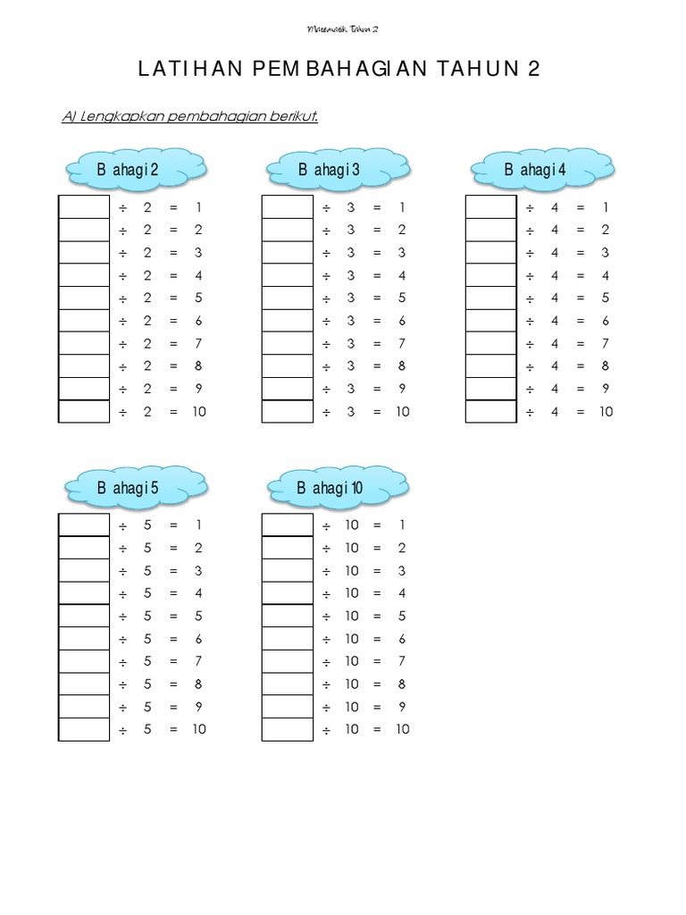Latihan Bahagi T2 Pdf