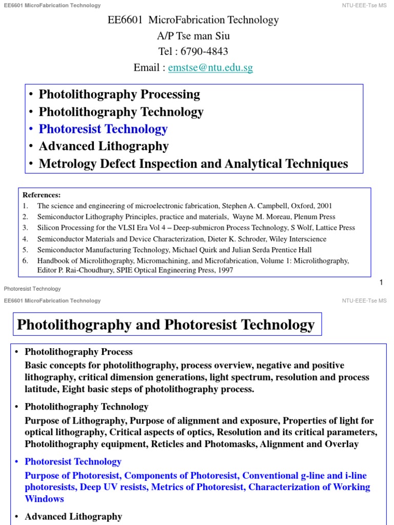 3 Photoresist Technology