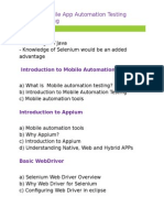 Appium Mobile App Automation Testing Online Training