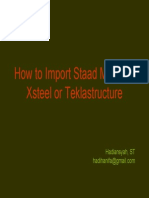 How to Import Staad Model to Xsteel