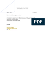 4. Termination Letter Template