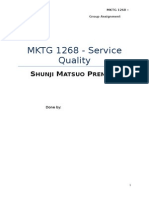 MKTG 1268 Service Quality