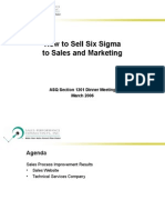 How to Sell Six Sigma