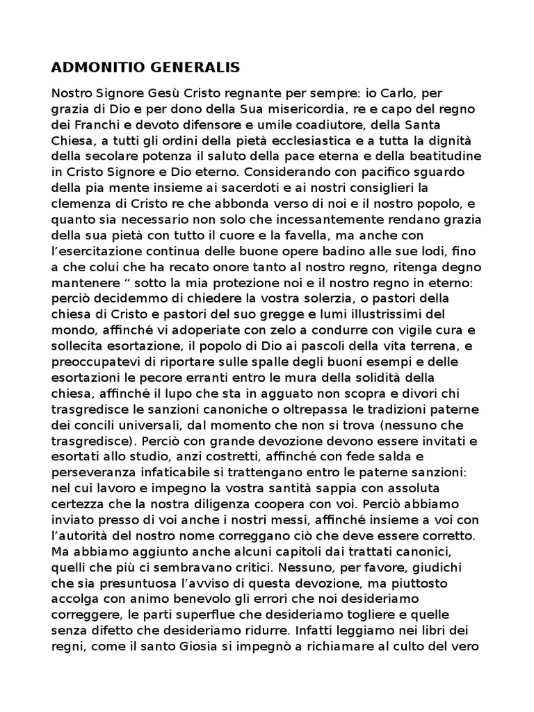 Admonitio Generalis PDF