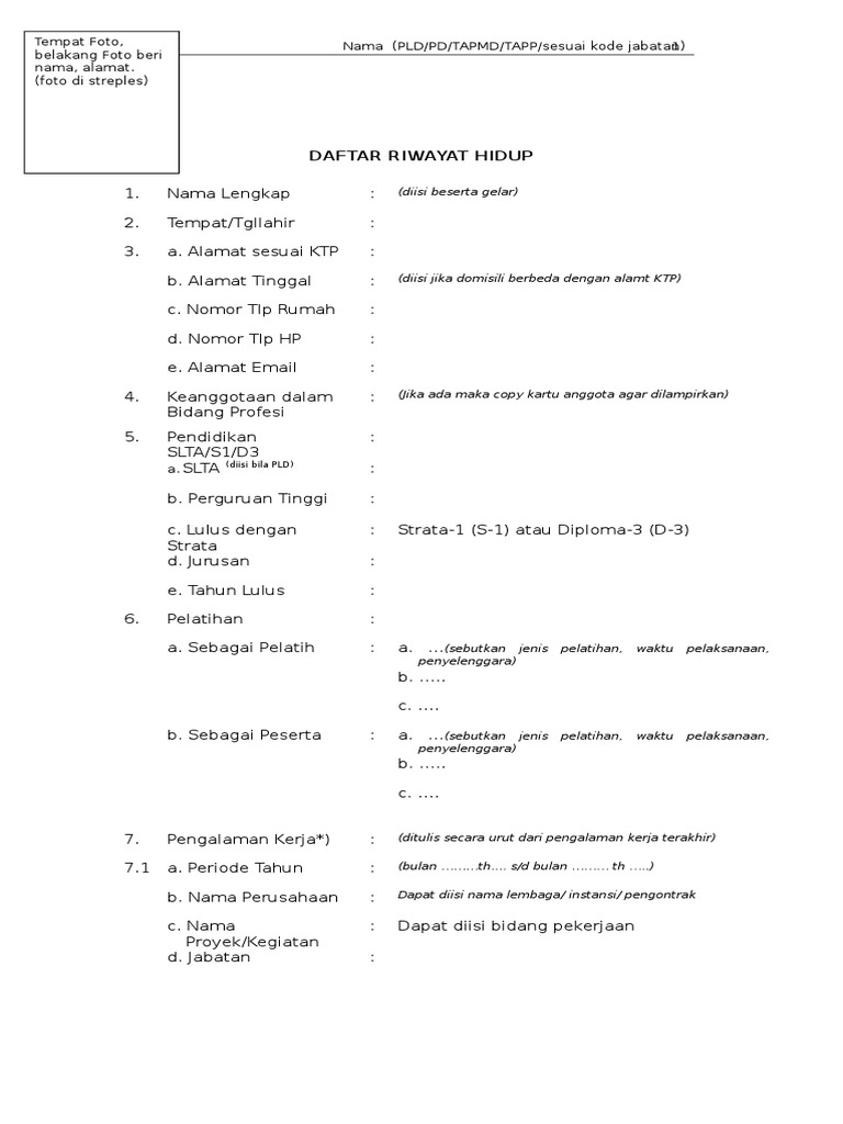 Contoh Surat Lamaran Pendamping Lokal Desa - Barisan Contoh