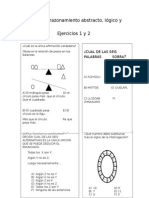 Ejercicios de Razonamiento Abstracto