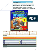 Grade 7 English Olympic Contest Online Round 21