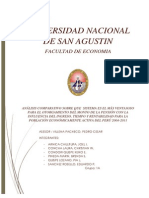 ANALISIS COMPARATIVO SOBRE QUE SISTEMA ES EL MAS VENTAJOSO PARA EL OTORGAMIENTO DEL MONTO DE LA PENSION CON LA INFLUENCIA DEL INGRESO, TIEMPO Y RENTABILIDAD PARA LA POBLACIÓN ECONÓMICAMENTE ACTIVA DEL PERÚ 2004-2011