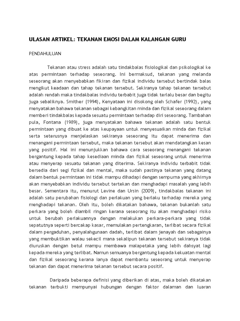 Artikel Surat Khabar Berkaitan Cara Hilang Stress