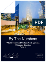 By The Numbers: What Government Costs in North Carolina Cities and Counties, FY 2013