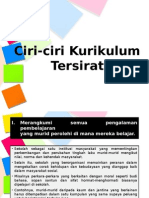 Ciri-Ciri Kurikulum Tersirat