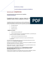 Gestión por Competencias. Ser Humano y  El Trabajo