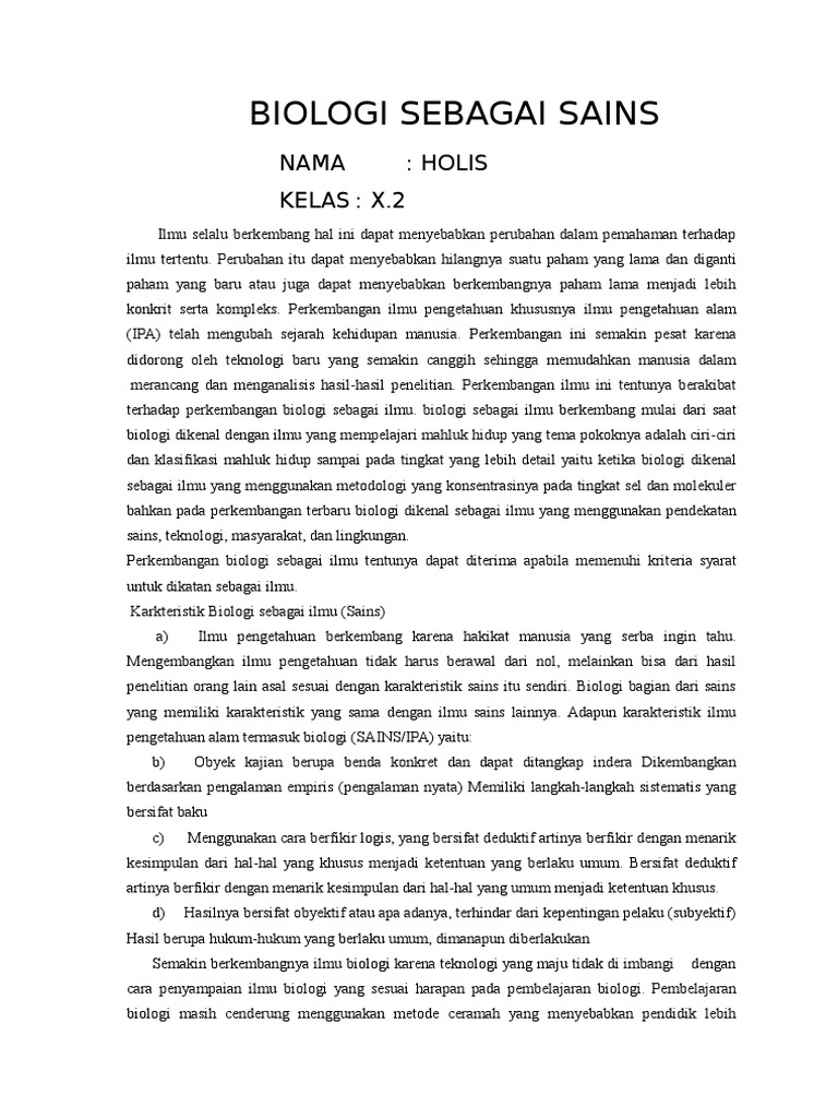 Biologi Sebagai Sains Pdf