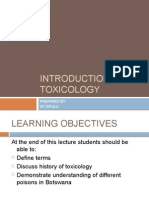 Introduction To Toxicology