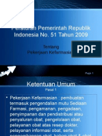 Pekerjaan Kefarmasian PP No. 51 Thn 2009