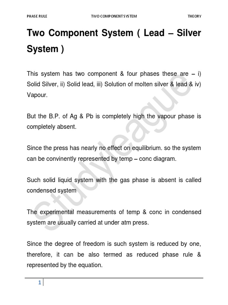 Two Component Water System | PDF | Science & Mathematics | Teaching ...