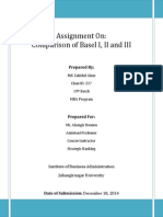 Comparison of Basel I II and III