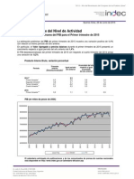 Informe de Avance Del Nivel de Actividad PBI 2015