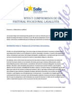 01 Referentes para La Pastoral Vocacional Distrital Agosto 2013