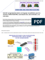Programacion Basica para Controlar Leds Microswitches y Relevador Pic Tarjeta de Desarrollo Eb88 Proyectos Con Microcontroladores Pic Punto Flotante S.A PDF