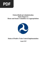 2015 08 Federal Railroad Administration Positive Train Control Status Report