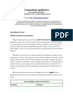 2do Control de Lectura Aprendizaje El Aprendizaje Significativo