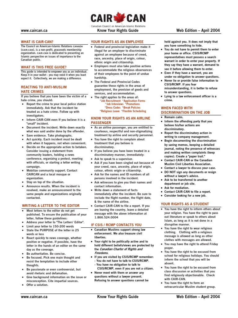 Know Your Rights | PDF