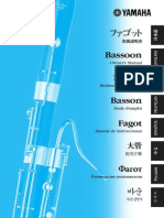 Bassoon YFG-812 Yamaha User S Guide