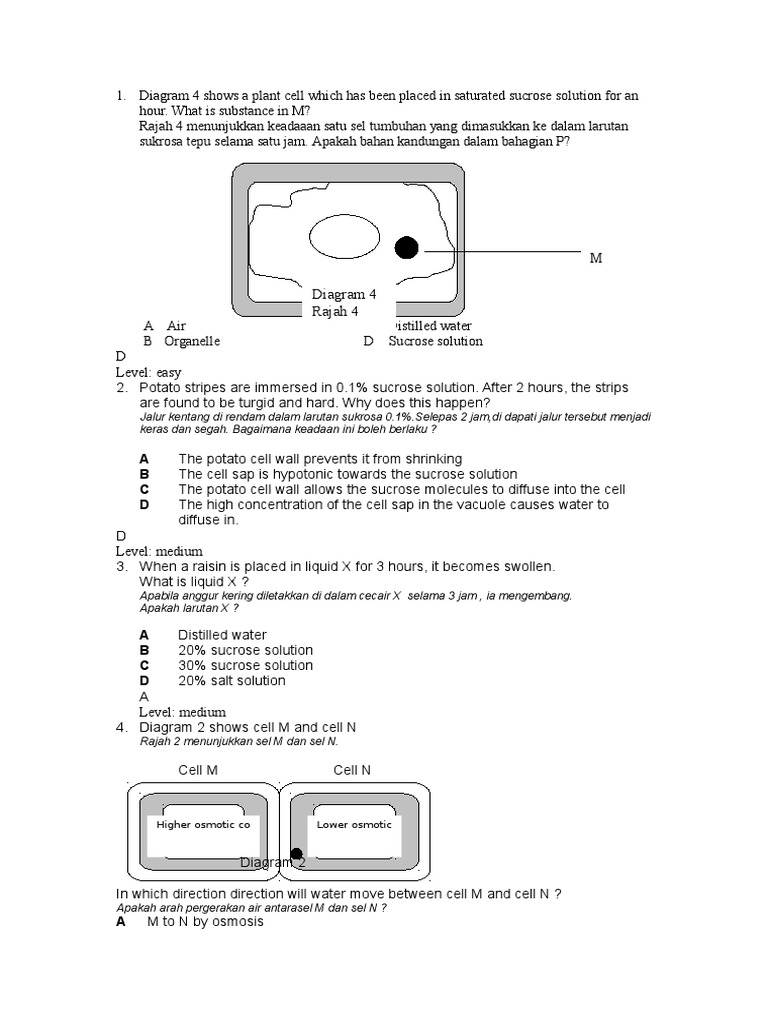 Chapter 3 Objective | PDF | Osmosis | Cell Biology