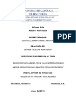 Reduccion de La Edad Penal y Participacion Del Menor Infractor