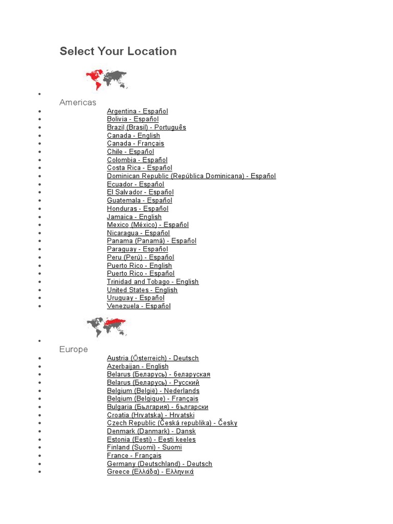 Select Your Location Options | PDF