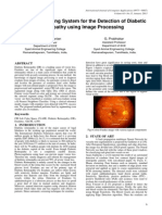 An Early Screening System For The Detection of Diabetic Retinopathy Using Image Processing