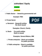 Stockholders - Equity Chapter 18 Notes