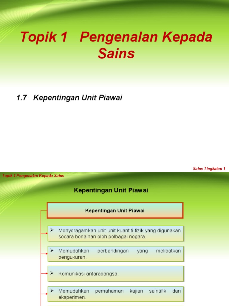 1 7 Kepentingan Unit Piawai Pdf