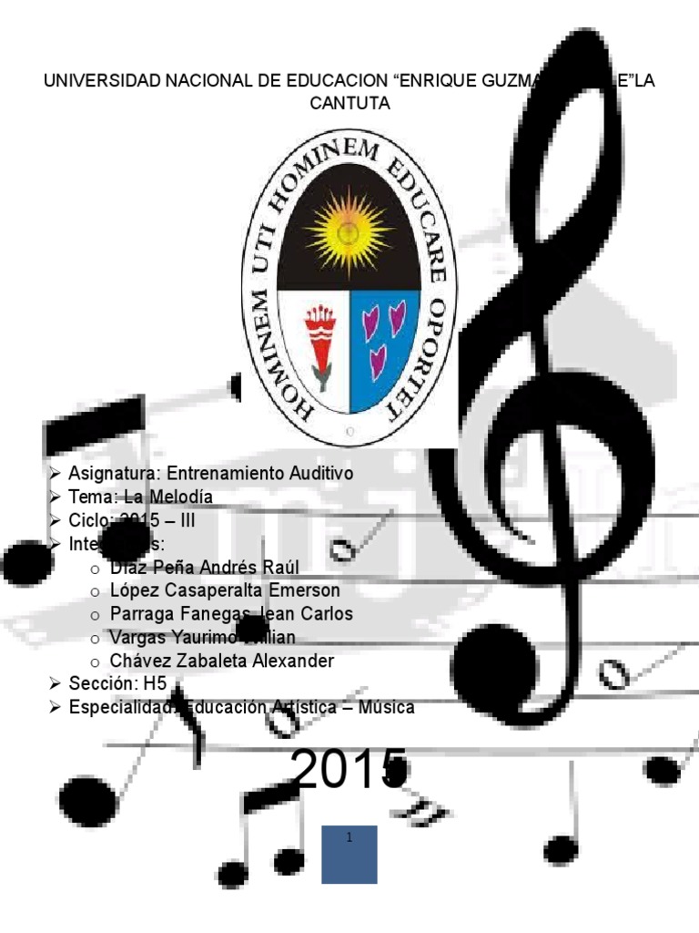 Monografia La Melodia PDF Melodía Teoría musical
