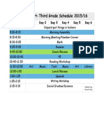 2015-16 Schedule