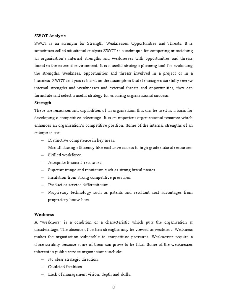 Swot analysis research paper example pdf image