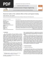 Numerical Studies of The Combined Effects of Blast and Fragment Loading