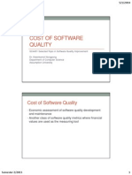 Cost of Software Quality Metrics