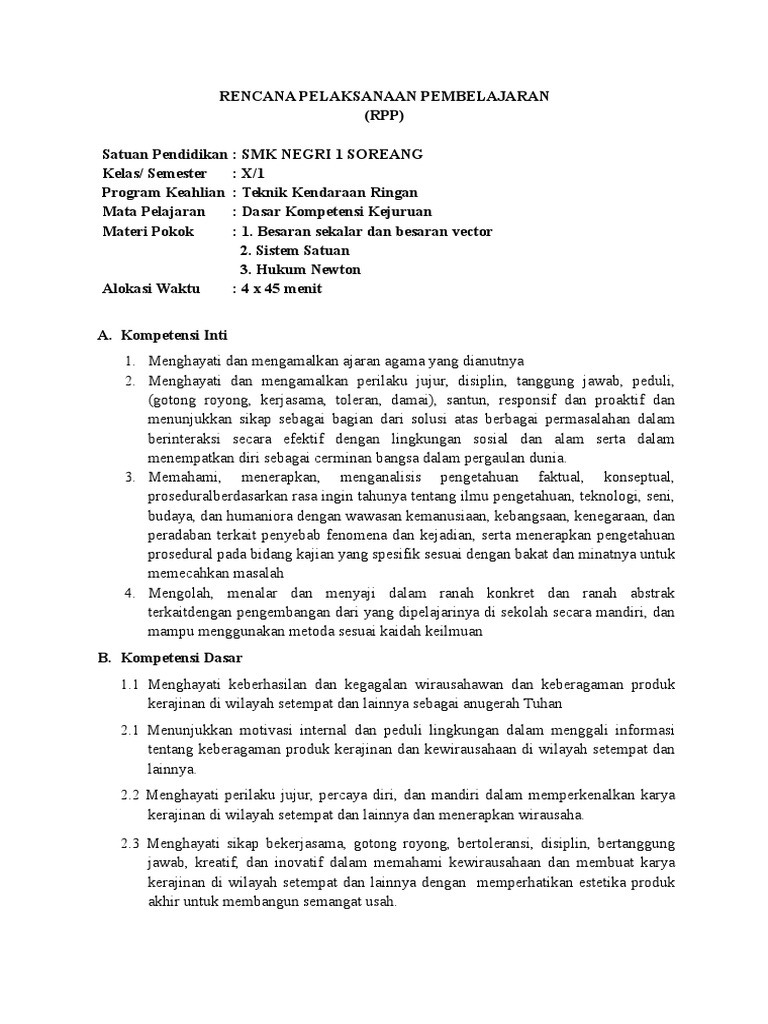 contoh rpp KTSP